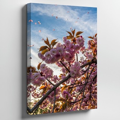 Wall Art Vibrant Spring Scene Featuring A Graceful Cherry Blossom Tree With