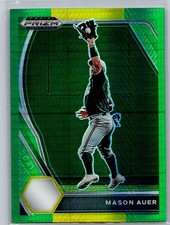 2021 Panini Prizm Draft Picks #PDP161 Mason Auer Hyper Green & Yellow Prizm