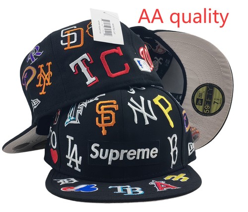 Casquette ajustée neuve MLB Teams Patch Logos All-Over noir/blanc 59FlFTY - 5950 chapeau - Photo 14/16