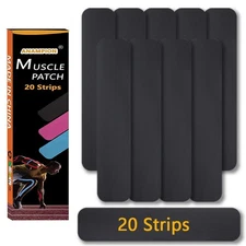 20 Pcs Precut Kinesiology Tape Breathable Athletic Tape for Muscle Pain Relief