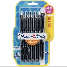 Paper Mate Inkjoy Gel Pens .7mm 6/Pkg-Black