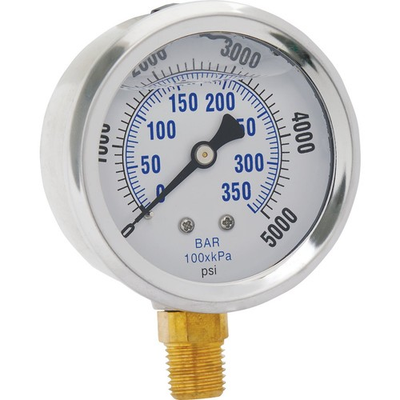 #ad Apache 2.5 In. 5000 PSI Glycerine Filled Pressure Gauge 99019120 Apache 99019120 $37.87