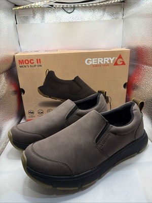 Gerry Men's Size 10.5, Moc II Easy Slip On Light Weight Sneakers Shoes, Brown.