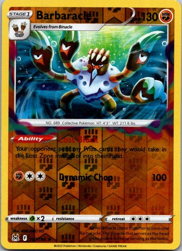 Barbaracle 107/196 Reverse Holo Lost Origin