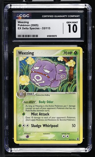 Weezing graded CGC 10 for sale on eBay