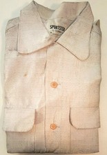 UNWORN Vtg 40's 50's Rockabilly Loop Shirt NOS sz M RAYON GAB? Need to clean