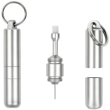 Sturdy Alloy SIM Ejector Keychain with 9.8mm Precision Tip and Cleaning Brush