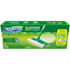 Swiffer Sweeper Dry Wet Mop Kit Floor Cleaner 10 Refills Box Slightly Dmgd