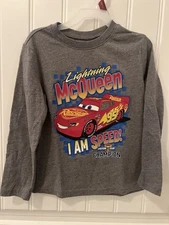 Disney Jumping Beans Little boys Lightning McQueen Long Sleeve Shirt Size 5 