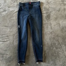 Spanx Pull On Jeans Jeggings Women's size MEDIUM Raw Hem