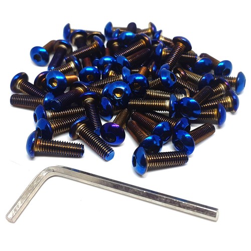 6 x Exoracing Steering Wheel Bolts Burnt Titanium M5x20 - Picture 2 of 7