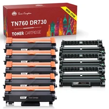 TN760 Toner DR730 Drum combo for Brother HL-L2370DW L2395DW MFC-L2710DW Lot 