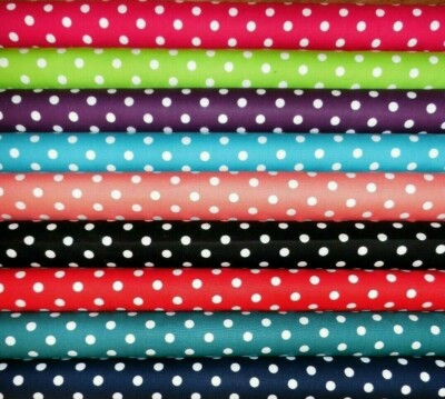 Baumwolle Stoffe     Popeline    Punkte   Polka  Dots   Farbwahl