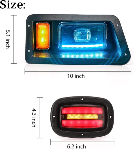 Golf Cart LED Light Kit for Yamaha G14 G16 G19 G22 Street Legal Turn Signal RGB - Picture 8 of 9