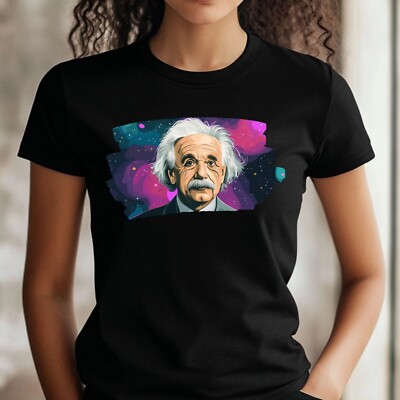 T-Shirt Frauen Albert Einstein Motiv Baumwolle Größe XS bis 3XL