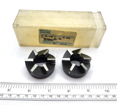 LOT OF 2 GREENFIELD 1-5/8'' HSS Balanced Drive Spotfacer Cutter 150-4162, 0139F