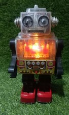 Piston Robot litho tin toy - battery operated - Taiwan - 70s