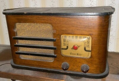 1940's Meck Tone-Rite Model CA-500 Wood Tube Radio Repairs/Parts FREE SHIP
