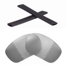 Walleva Transition Polarized Lenses Black Earsocks For Oakley Jawbone