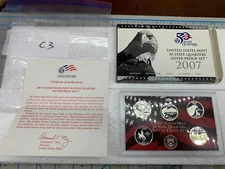 united states mint silver proof set 2007 MT WA ID WY UT