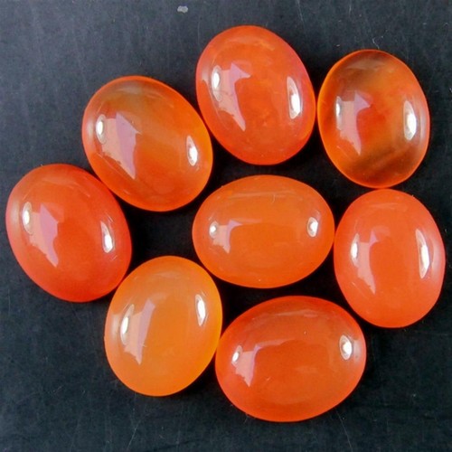 Wholesale Lot 10x8mm Oval Cabochon Natural Carnelian Loose Calibrated Gemstone - Picture 3 of 10