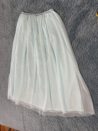 Cat & Jack Girls Long Tulle Skirt Blue-Green With Glitter Size XL 14/16 EUC! - Picture 2 of 8