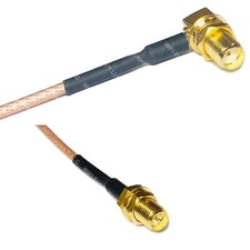 RG316 SMA FEMALE ANGLE to RP-SMA FEMALE RF Cable Rapid-SHIP LOT