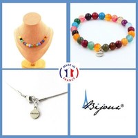 Steine Und Mineralien. Schmuckset Armband Halskette 15 Perlen Achat Multicolor