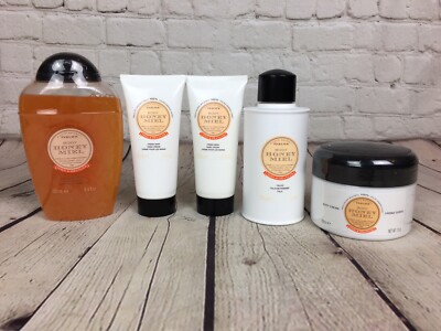 Perlier LOT Honey Miel Shower Cream / Body Cream Sealed Talc Powder & Hand Cream