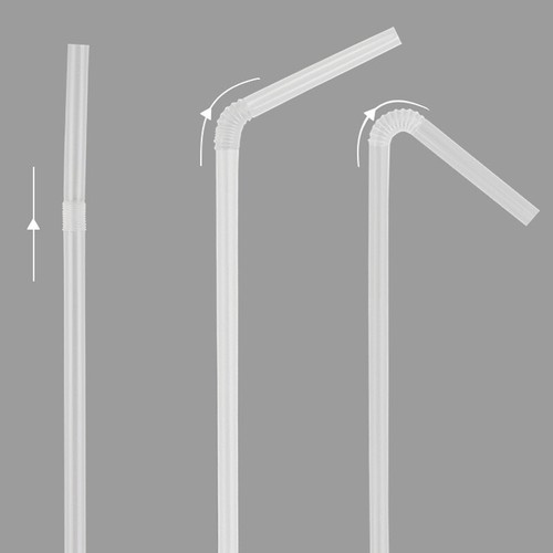 100 pajitas transparentes flexibles flexibles reutilizables suministros para fiestas de cumpleaños - Imagen 7 de 18