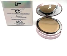 It Cosmetics Your Skin But Better CC+ Airbrush Perfecting Powder TAN NIB