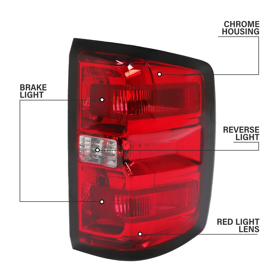 Passenger Side Tail Light For Chevy Silverado 1500 2500 3500 2014-19 Brake Lamp - Image 3 of 4