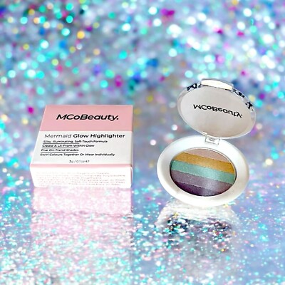NIB MCo Beauty Mermaid Glow Multi Color Highlighter 0.1 oz Brand New in Box