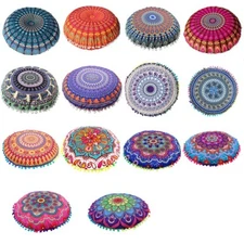 Boho 17" Mandala Pillow Seating Meditation Cushion Throw Cover Pillowcase US