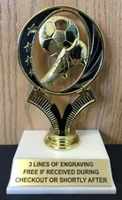 Soccer Trophy - Free Engraving - Assembly Required