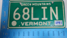 Vermont VT License Plate Tag 1980 80 Vanity 1968 68 Lincoln Continental 68LIN #1