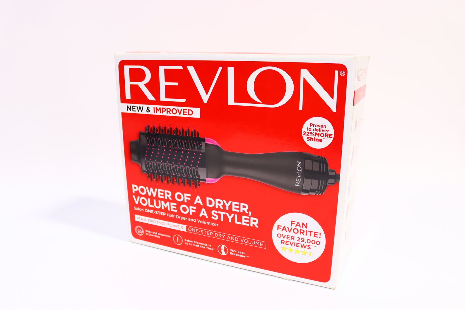 Revlon OneStep Hair Dryer & Volumizer Hot Air Brush Black Blow Dryer