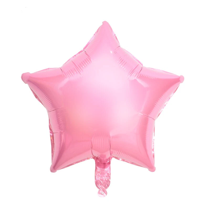 5 Pcs 18" Heart Round Star Solid Foil Balloons Helium Wedding Baby Holiday Party - Image 3 of 4