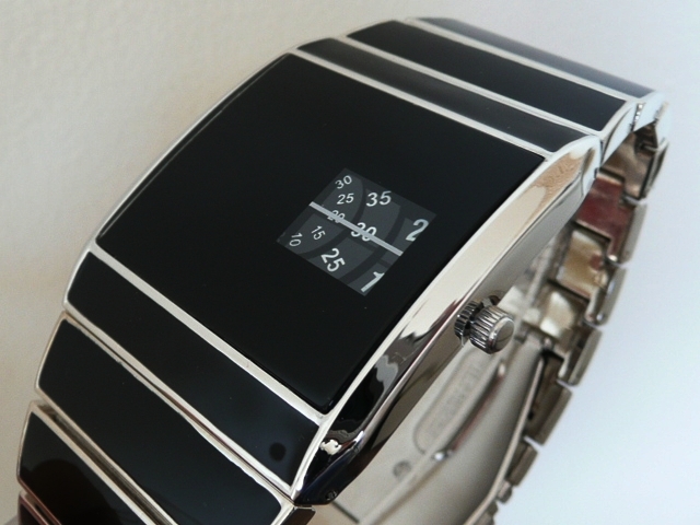 SILVER 1970s Vintage Retro Rotolog Style Led Digital Lcd era Watch Jump Hour 