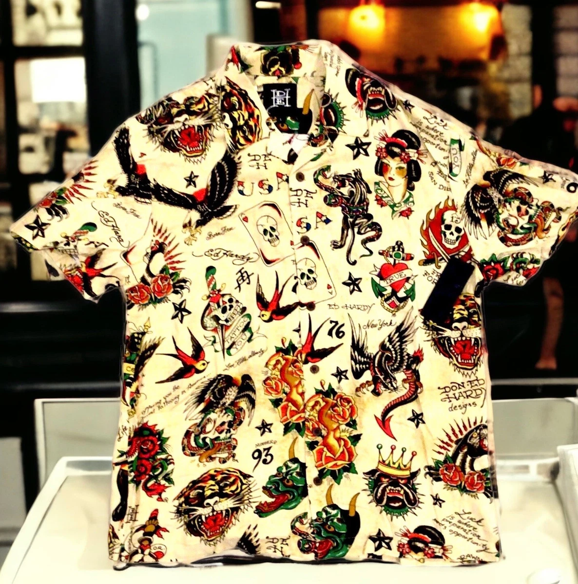ed hardy button up