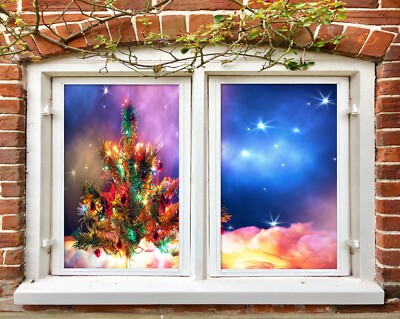 3D Shiny Stars 1664NAO Window Film Print Sticker Cling Stained Glass UV Block Fa