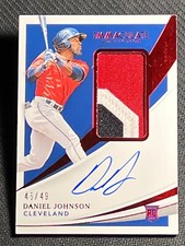 2021 Panini Immaculate GAME USED JERSEY PATCH AUTO Daniel Johnson 45/49