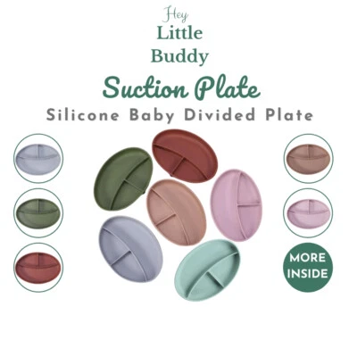 Hey Little Buddy Silicone Suction Plate Baby Led Weaning Eating Feeding - Image 1 of 4