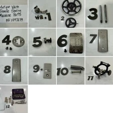 ANTIQUE WHITE TREADLE SEWING MACHINE PARTS