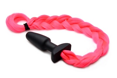 Hot Pink Pony Tail Anal Plug Ass Butt Pet Play Furry Horse Horsey Tailz  Mare Sex
