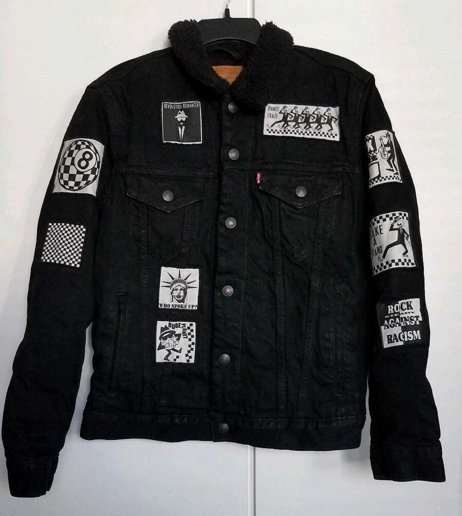 Black jean jacket best sale patches