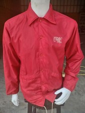Vintage PLA-JAC by Dunbrooke Snap Button GO FOR THE GOLD 1984 Red Satin Jacket 