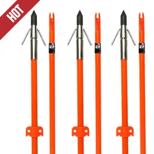 Free shipping 3Pcs 32" Bow fishing Arrow hunting Fiberglass shaft shooting fish