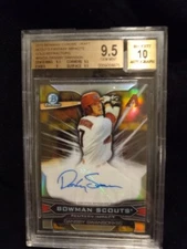 Danby Swanson 2015 Bowman Chrome Scouts Gold Refractor Auto 9.5 #12/50