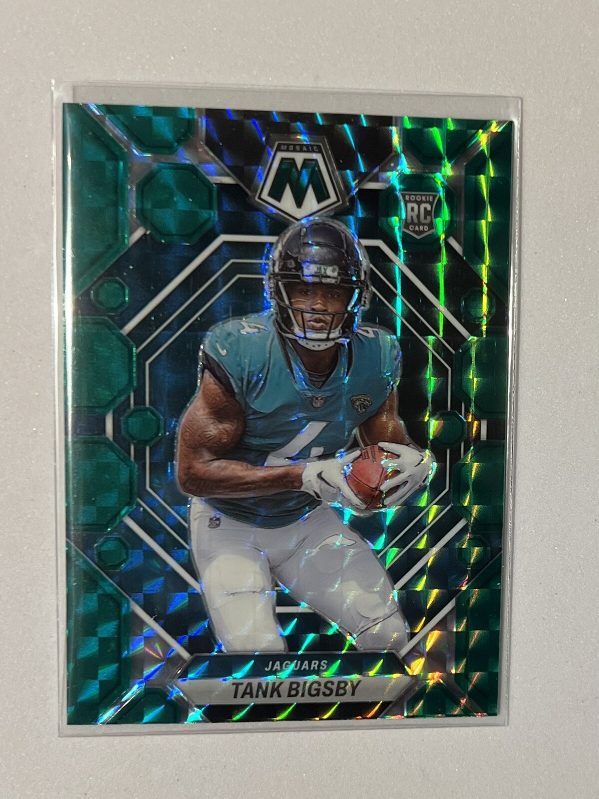 2023 Mosaic Tank Bigsby ROOKIE GREEN Prizm Jacksonville Jaguars #364
